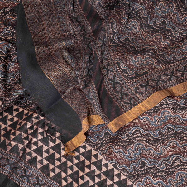 Resham Linen Ajrakh's Royal Drape