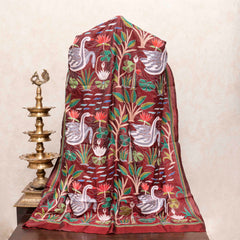 Handloom Khadi Silk Suit With Pure Silk Hand Embroidered Kantha Dupatta