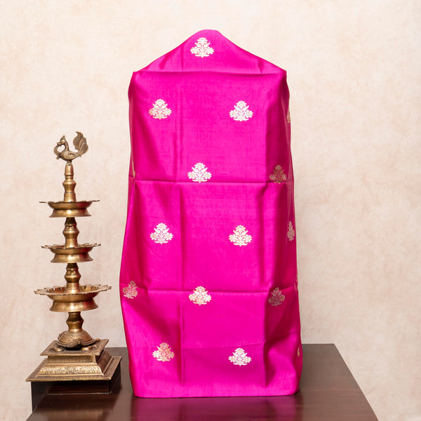 Handloom Handwoven Katan Silk Kurta - Bottom Fabric With Kadwa Weave & Handloom Katan Silk Banarsi Dupatta