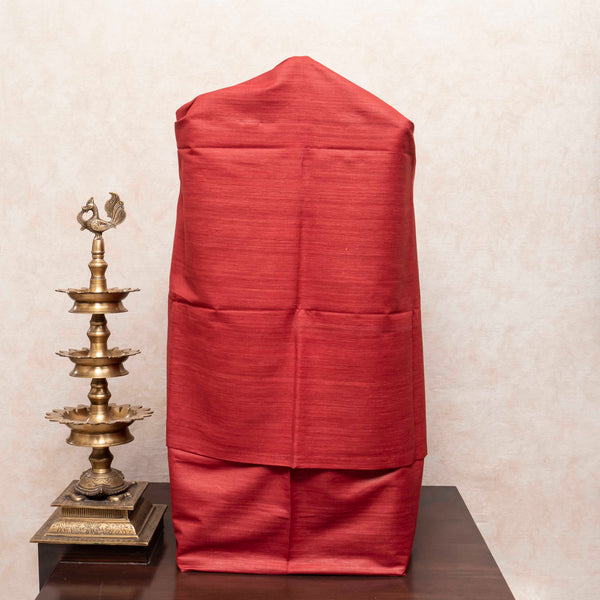 Handloom Khadi Silk Suit Fabric With Tussar Silk Hand Embroidery Kantha Dupatta