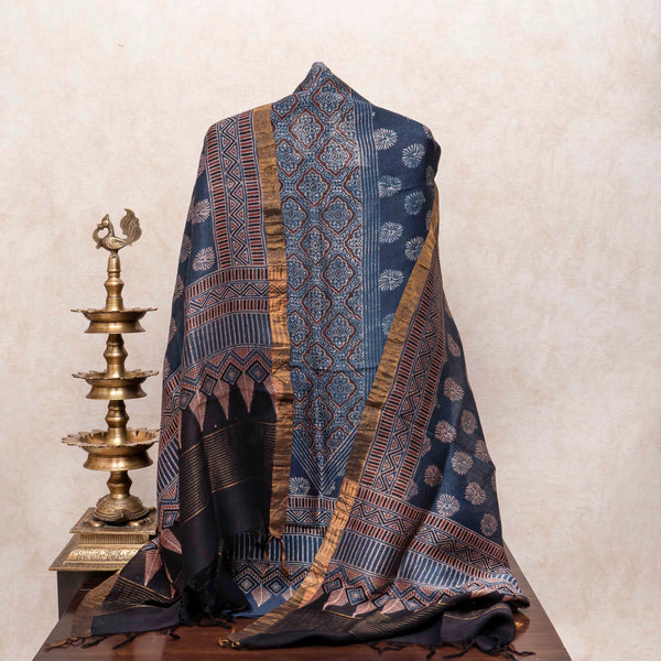 Ajrakh Silk Heritage Elegance