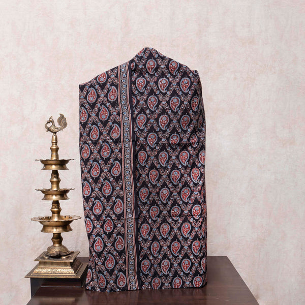 Hand Block Ajrakh Cotton Kurta & Hand Block Ajrakh Cotton Dupatta