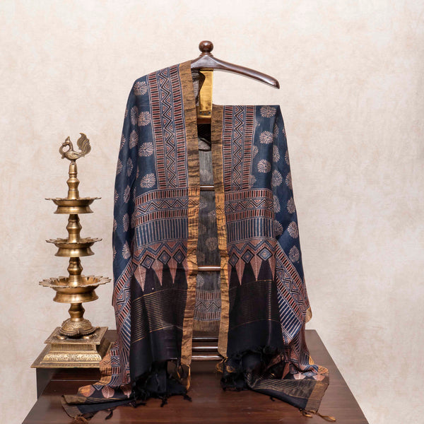 Ajrakh Silk Heritage Elegance