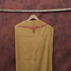 Pure Woollen Kurta Fabric With Kashmiri Sozni Hand Embroidery