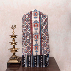 Royal Lotus Handblock Ajrakh Cotton Suit Set