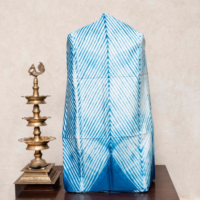 Hand Tie - Dye Chanderi Silk Kurta Fabric & Handloom Tussar Silk Hand Painted Kalam Kari Dupatta