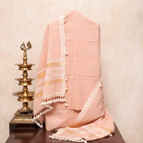 Handloom Kala Cotton Kurta, Bottom Fabric & Handloom Kala Cotton Dupatta