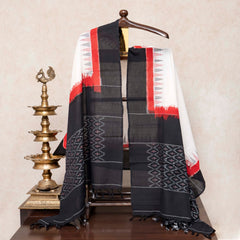 Handloom Cotton Ikkat Kurta Fabric, Handloom Cotton Bottom Fabric & Handloom Cotton Ikkat Dupatta