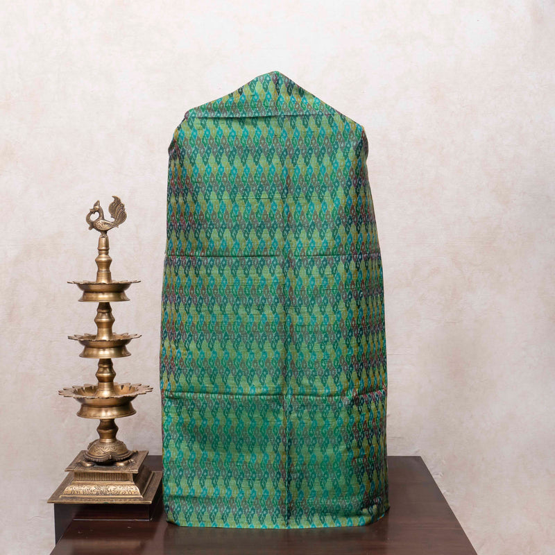 Regal Harmony Handloom Ikkat Raw Silk Kurta & Pochampally Mulberry Silk Dupatta Set