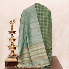 Handloom Kala Cotton Kurta, Bottom Fabric & Handloom Tussar Kutchi Weaved Stole
