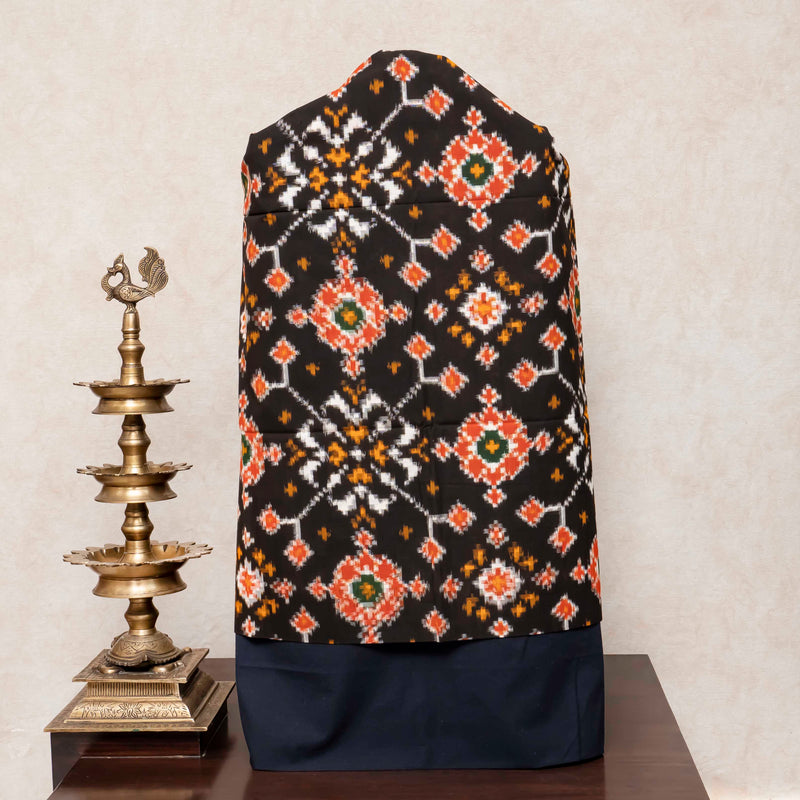 Handloom Cotton Ikkat Kurta Fabric, Handloom Cotton Bottom Fabric & Handloom Cotton Ikkat Dupatta
