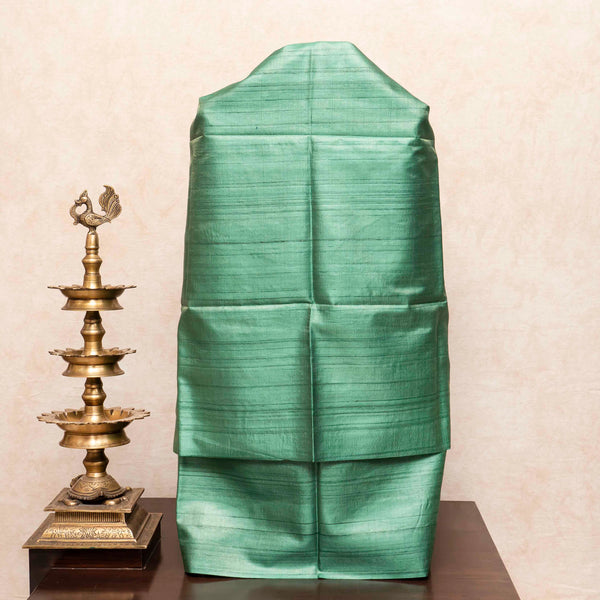 Handloom Tussar Silk Kurta - Bottom Fabric &&nbsp;Handloom Raw Silk Dupatta With Antique Zari And Kadwa Weave