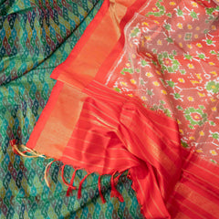 Regal Harmony Handloom Ikkat Raw Silk Kurta & Pochampally Mulberry Silk Dupatta Set