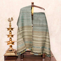 Handloom Kala Cotton Kurta, Bottom Fabric & Handloom Tussar Kutchi Weaved Stole