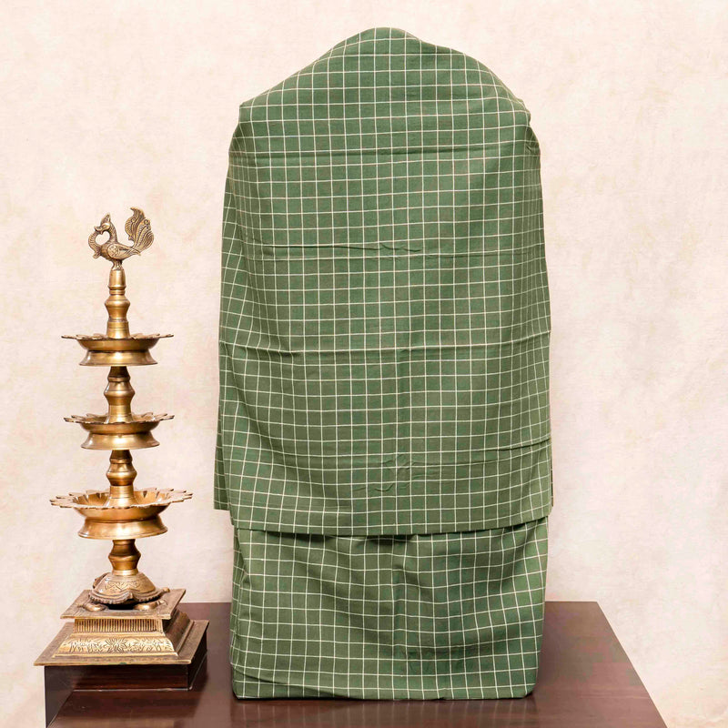 Handloom Kala Cotton Kurta, Bottom Fabric & Handloom Tussar Kutchi Weaved Stole