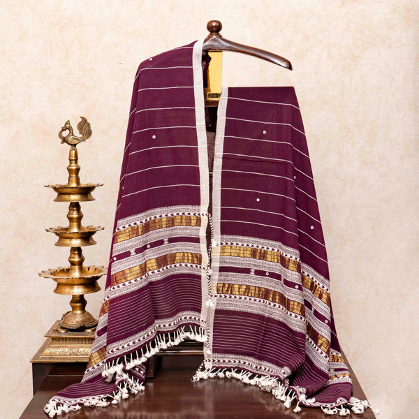 Handloom Kala Cotton Kurta, Bottom Fabric & Handloom Kala Cotton Dupatta