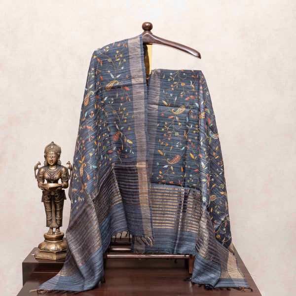 Kashmiri Tussar's Ikkat Resham Poshak