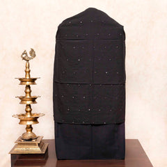 Handloom Kala Cotton Kurta Fabric With Mirror Work, Handloom Kala Cotton Bottom Fabric & Handloom Kala Cotton Dupatta With Mirror Work
