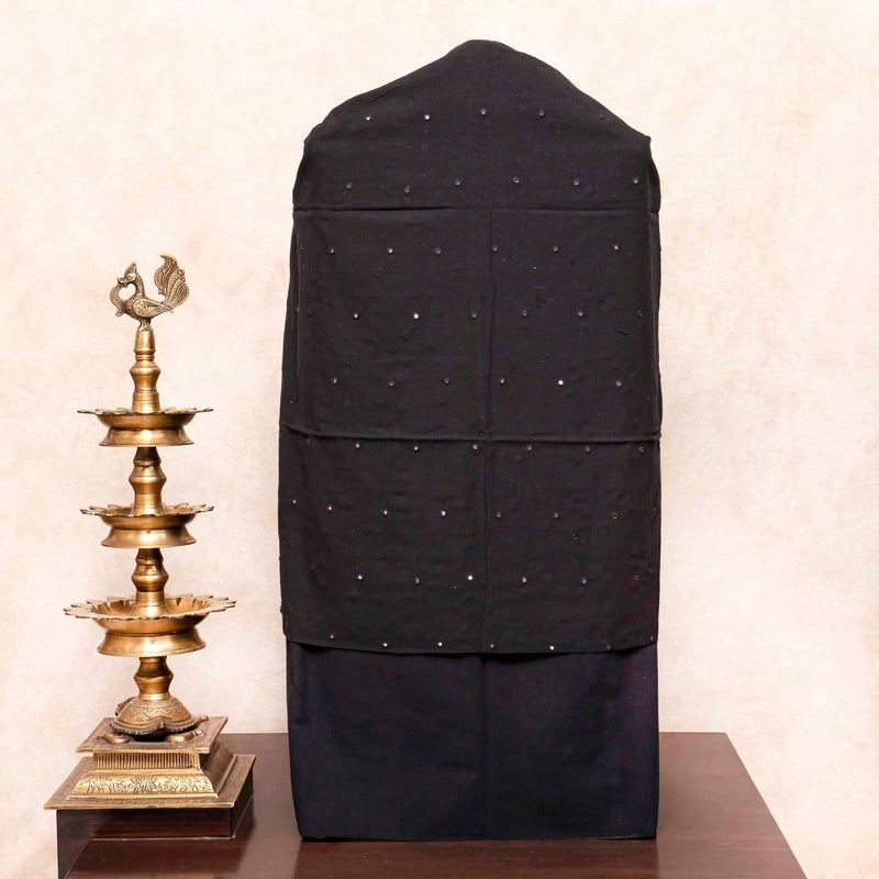 Handloom Kala Cotton Kurta Fabric With Mirror Work, Handloom Kala Cotton Bottom Fabric & Handloom Kala Cotton Dupatta With Mirror Work