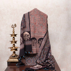 Elegant Earth-Tone Ajrakh Handblock Cotton Suit Set