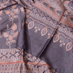 Ajrakh Handloom Pure Tussar Silk Kurta & Dupatta Set