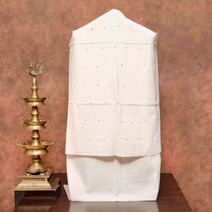Handloom Kala Cotton Kurta Fabric With Mirror Work, Handloom Kala Cotton Bottom Fabric & Handloom Kala Cotton Dupatta With Mirror Work