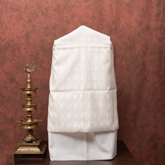 Handwoven Muslin Cotton Jamdani Suit - Off White