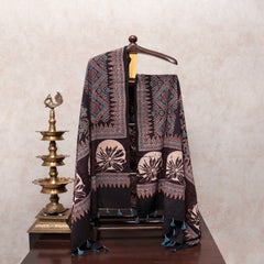Elegant Earth-Tone Ajrakh Handblock Cotton Suit Set
