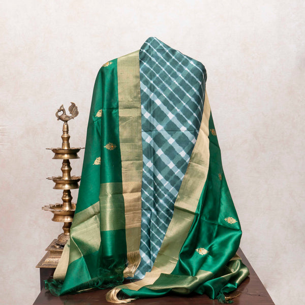 Hariyali Leheriya: Chanderi & Pattu Silk Grandeur