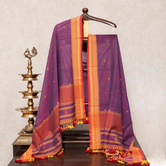 Handloom Cotton Ikkat Kurta, Bottom Fabric & Handloom  Cotton Kutchi Weave Dupatta