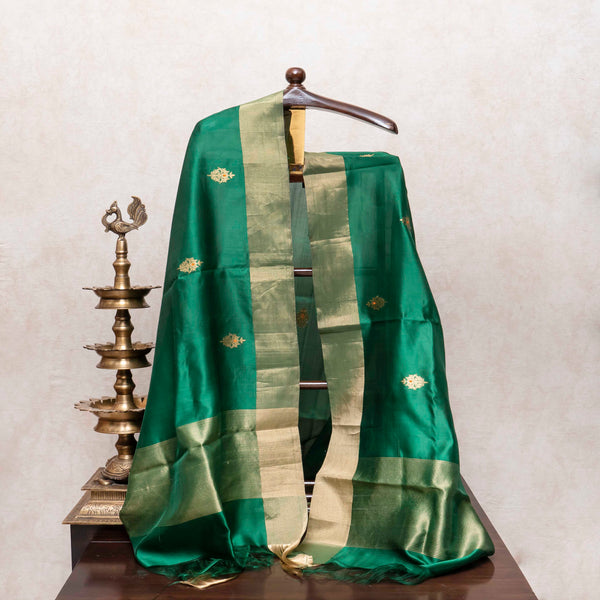 Hariyali Leheriya: Chanderi & Pattu Silk Grandeur
