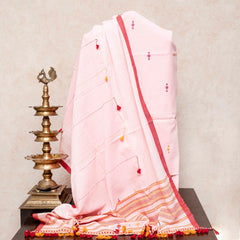 Handloom Kala Cotton Kurta Fabric With Mirror Work, Handloom Kala Cotton Bottom Fabric & Handloom Kala Cotton Dupatta