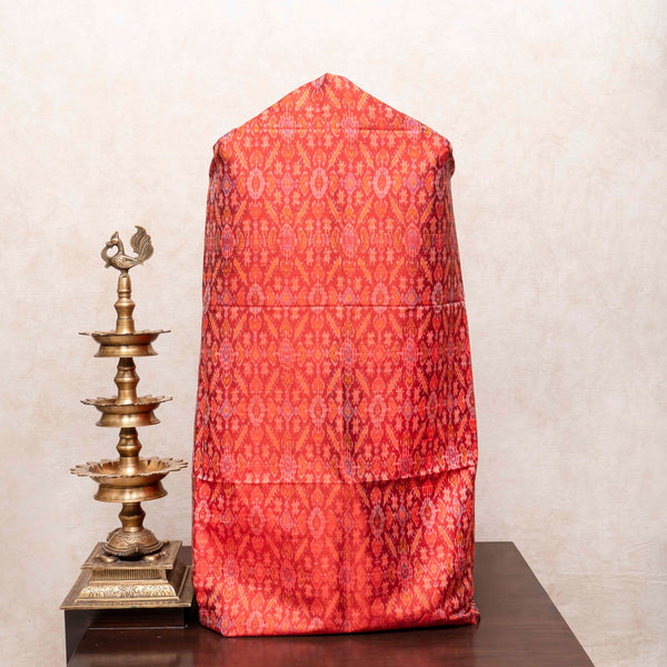 Regal Flame Ikkat Elegance Drape