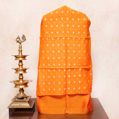 Handloom Chanderi Silk Bottom Fabric, Kashmiri Hand Embroidered Chanderi Silk Dupatta & Handloom Muslin Cotton Silk Jamdani Kurta Fabric