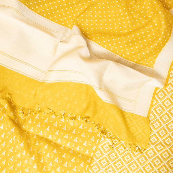 Handloom Muslin Cotton Jamdani Suit Fabric With Dupatta