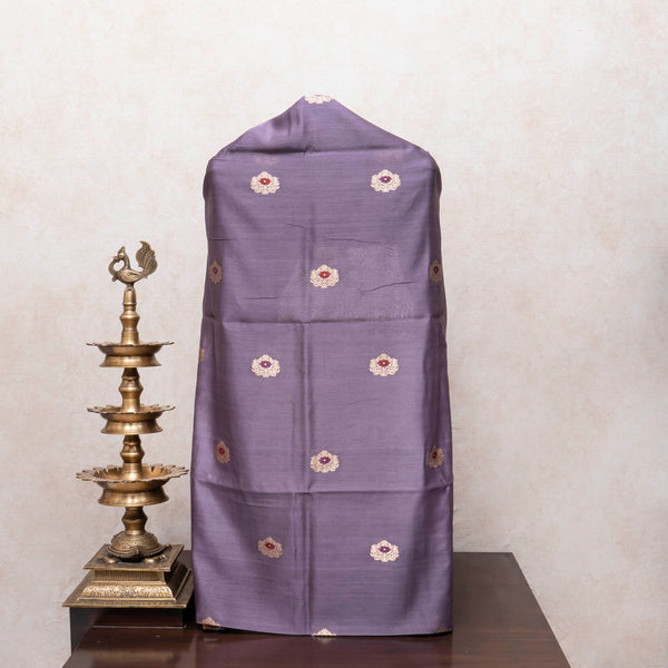 Regal Lavender Handloom Cotton Silk Suit Set with Kadwa Weave