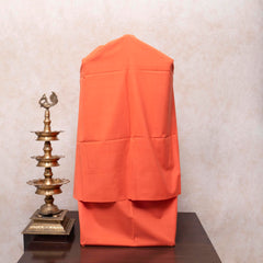 Sunset Rust Handloom Cotton Suit Set with Ajrakh Block Print Dupatta