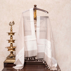 Handloom Muslin Cotton Jamdani Suit Fabric With Dupatta