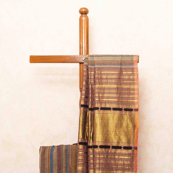 Handloom Kala Cotton Natural Dye Bhujodi Saree & Kala Cotton Blouse Piece