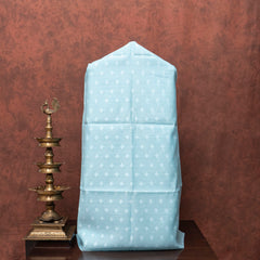 Handwoven Muslin Cotton Jamdani Suit - Sky Blue