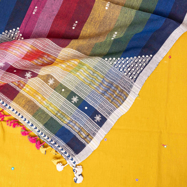 Handloom Kala Cotton Kurta, Bottom Fabric & Handloom Kala Cotton Dupatta