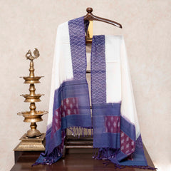 Hand Block Cotton Kurta, Bottom Fabric & Handloom Cotton Ikkat Dupatta