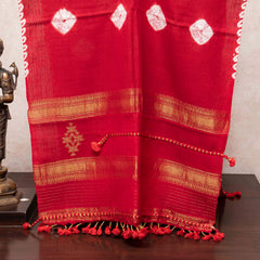 Gulmohar Shibori Woollen Stole