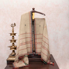 Earthy Grace Handloom Kala Cotton Suit Set with Mirror Work Embroidery