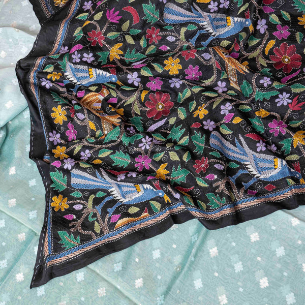 Kantha Silk's Pastel Neela Rang
