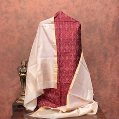 Kadwa Buta Silk's Ikkat Resham Poshak