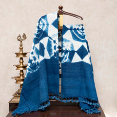 Handloom Kala Cotton Check Kurta, Bottom Fabric & Handloom Kala Cotton Clamp Tie Dupatta