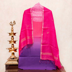 Cotton Multicolour Shibhori Kurta Fabric & Handloom Cotton Linen Stole