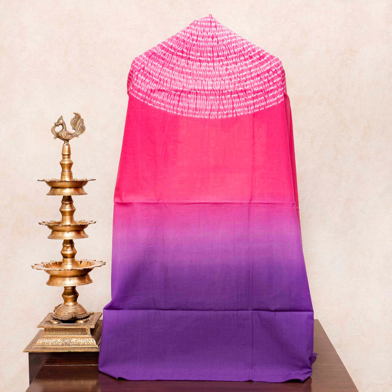 Cotton Multicolour Shibhori Kurta Fabric & Handloom Cotton Linen Stole