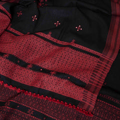 Handwoven Woollen Shawl With Mirror Work